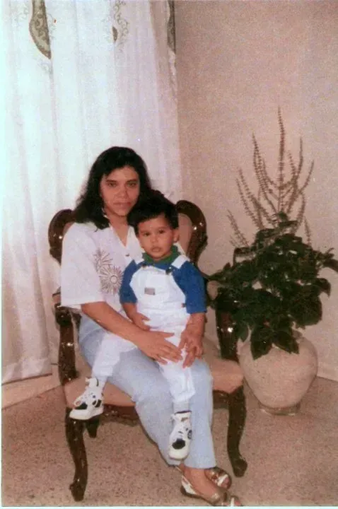 Mom hugging her child